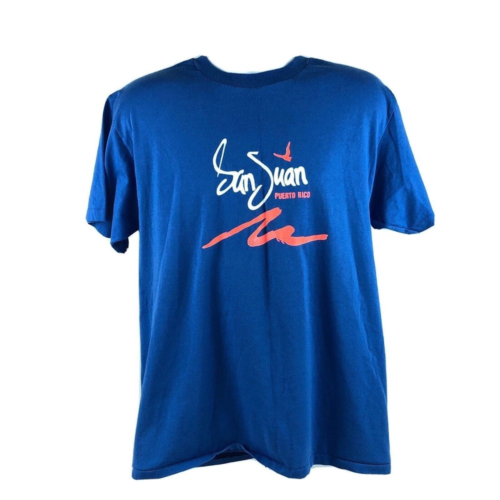San Juan Puerto Rico Vintage 90s T-Shirt Men's Large‎ Single Stitch USA Travel